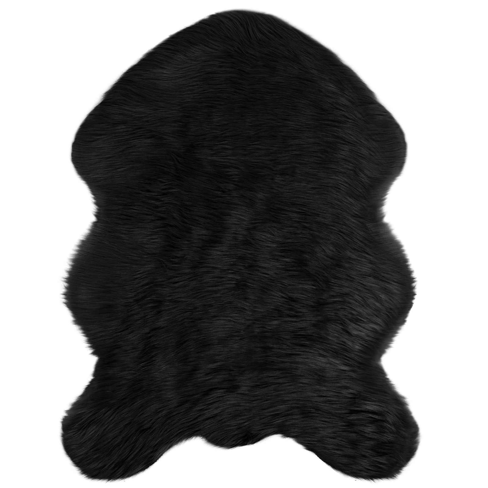 Tappeto in finta TAFALLA Nero 80 x 120 cm Poliestere