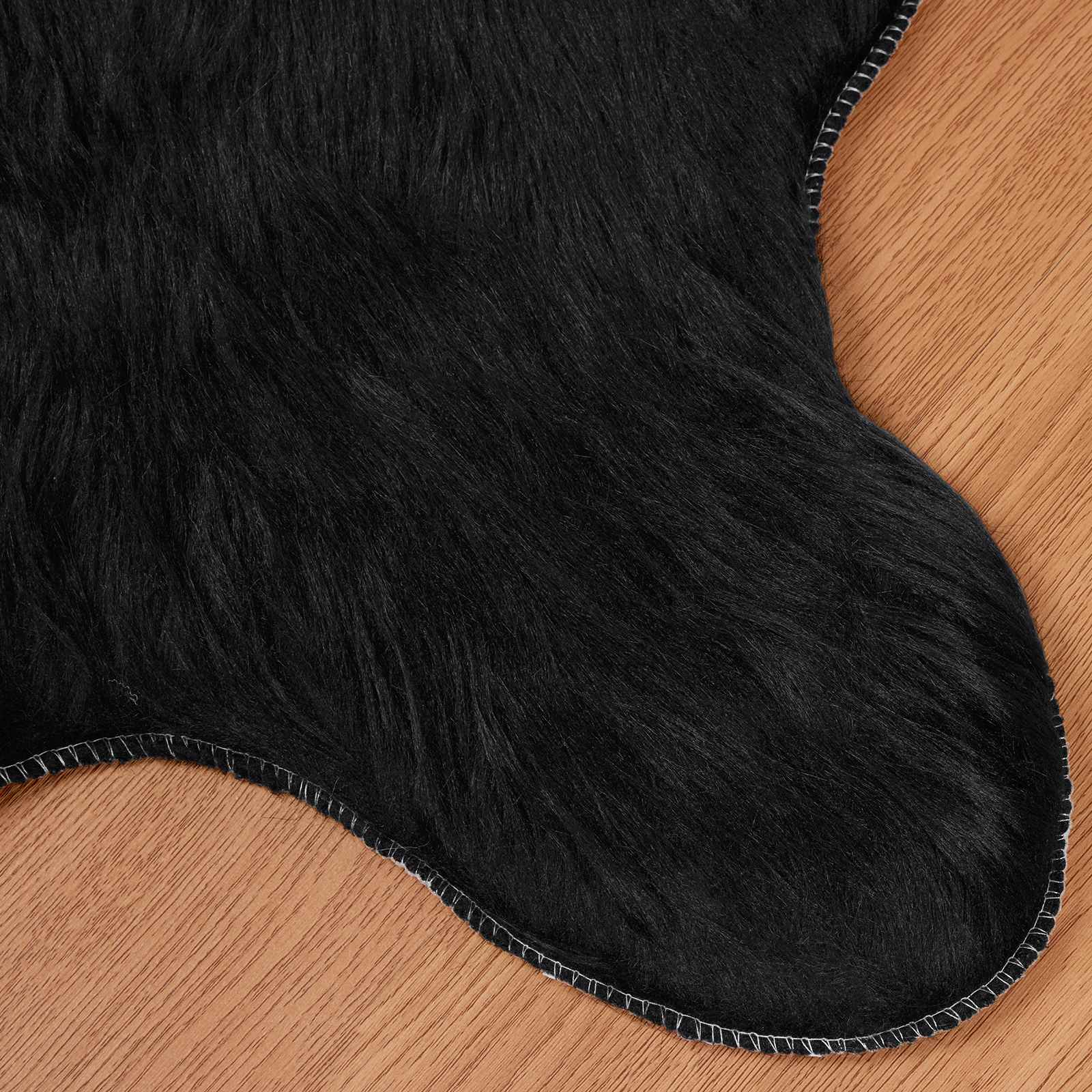 Tappeto in finta TAFALLA Nero 80 x 120 cm Poliestere