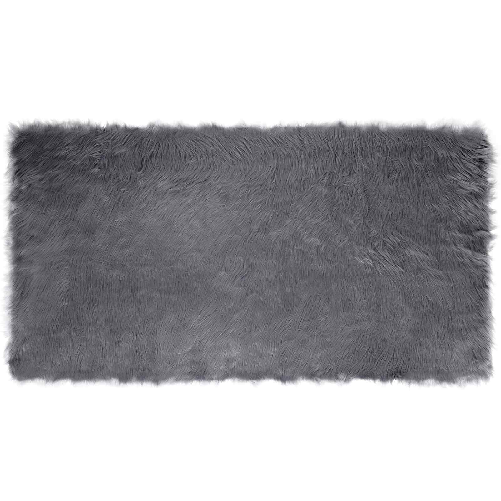 Tappeto in finta TAFALLA Antracite 60 x 110 cm Poliestere