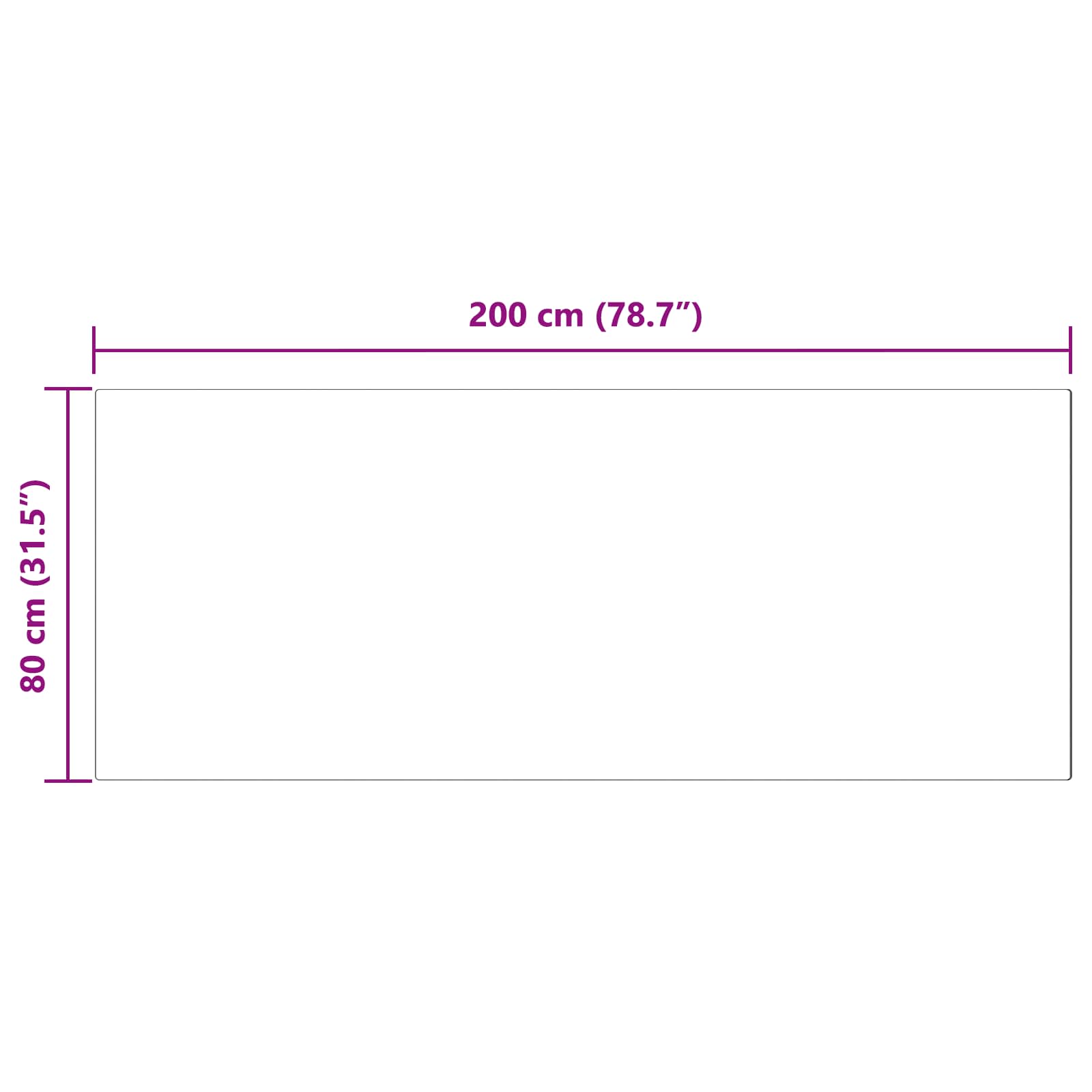Tappeto in finta TAFALLA Antracite 80 x 200 cm Poliestere