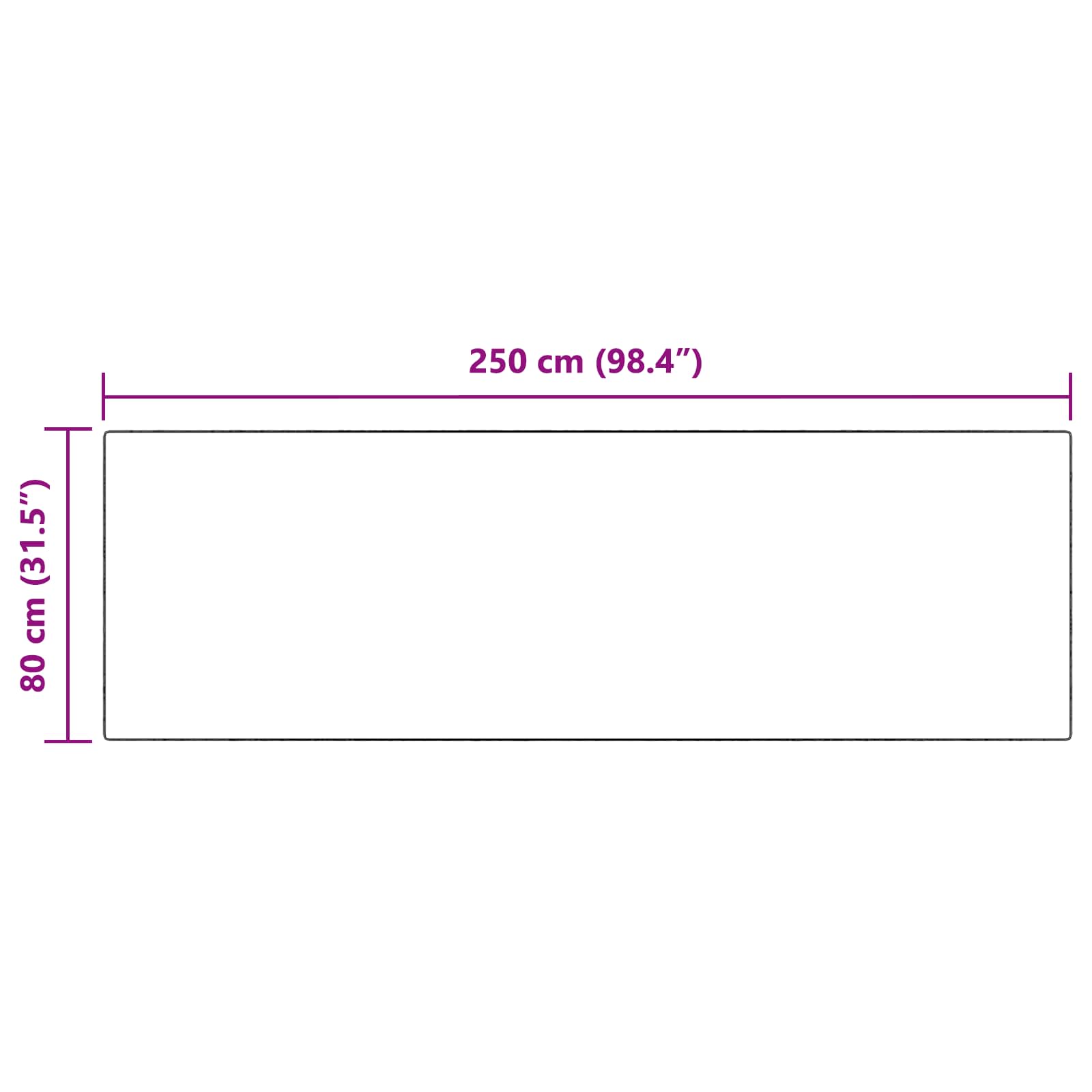 Tappeto in finta TAFALLA Antracite 80 x 250 cm Poliestere