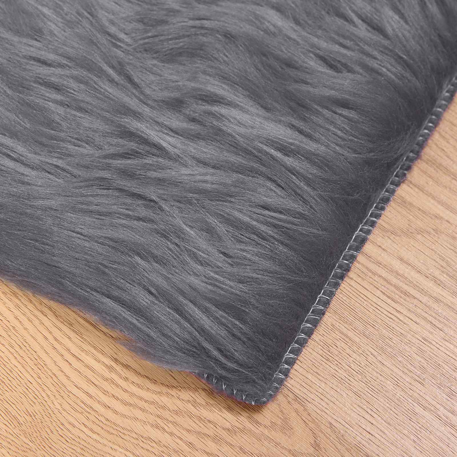 Tappeto in finta TAFALLA Antracite 80 x 250 cm Poliestere