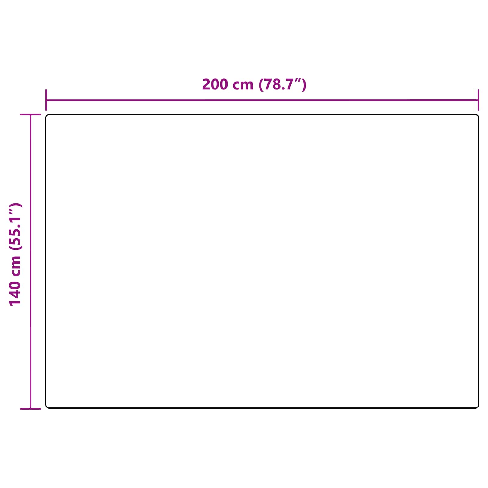 Tappeto in finta TAFALLA Antracite 140 x 200 cm Poliestere