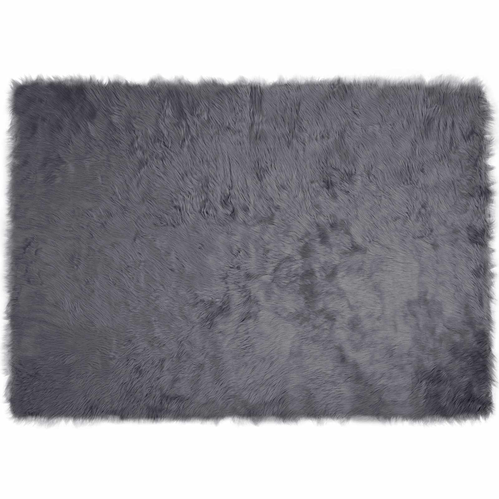 Tappeto in finta TAFALLA Antracite 140 x 200 cm Poliestere