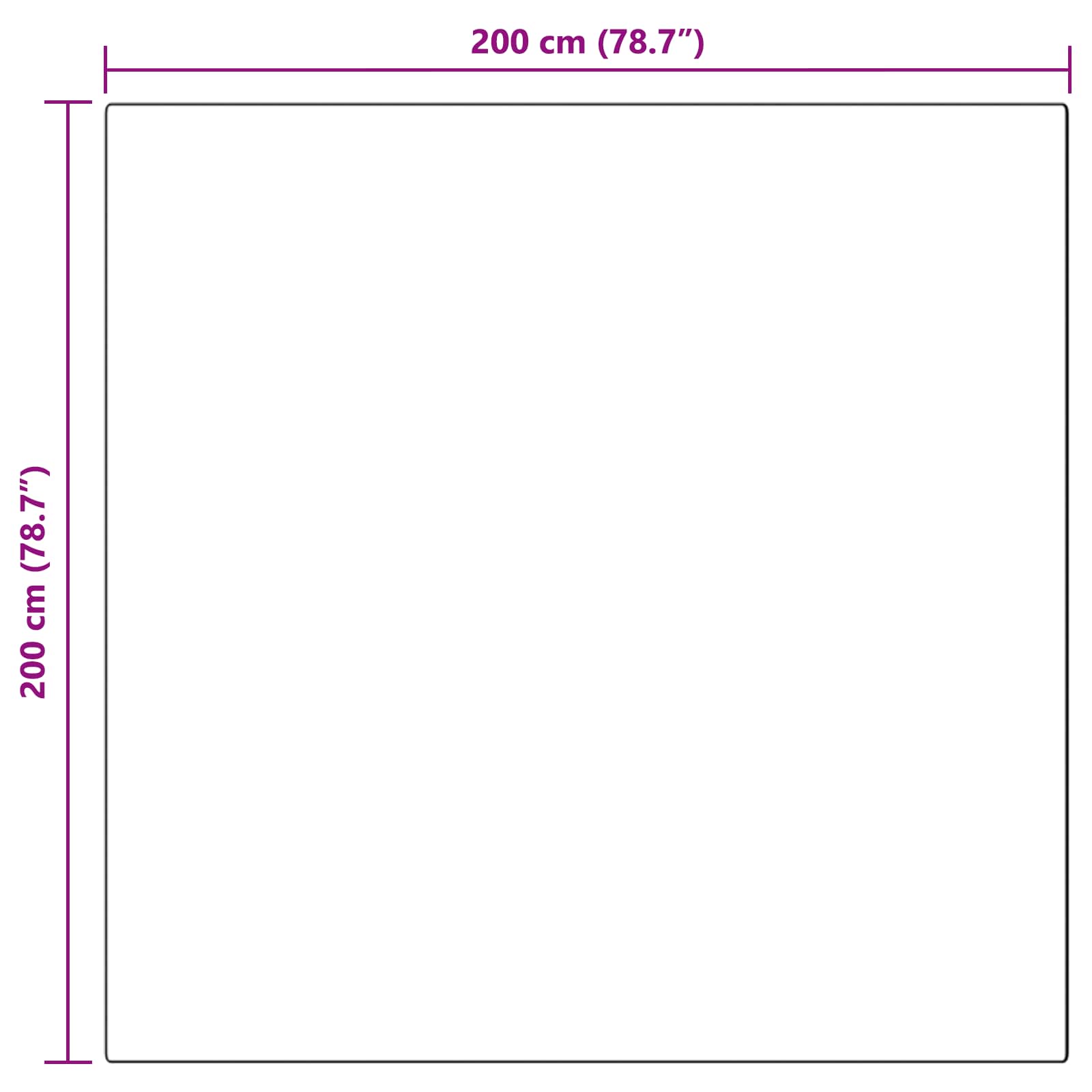 Tappeto in finta TAFALLA Antracite 200 x 200 cm Poliestere