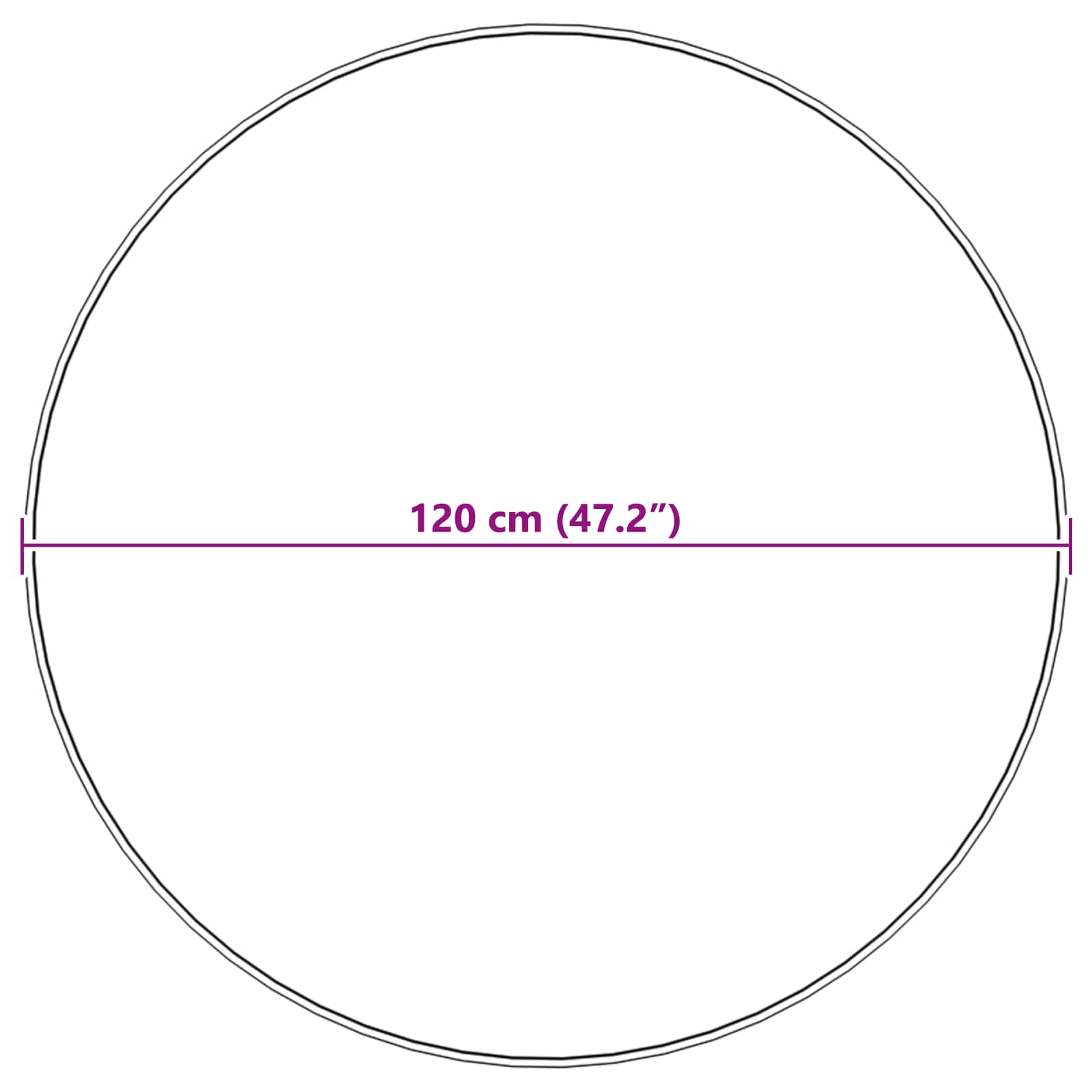 Tappeto in finta TAFALLA Antracite Ø 120 cm Poliestere
