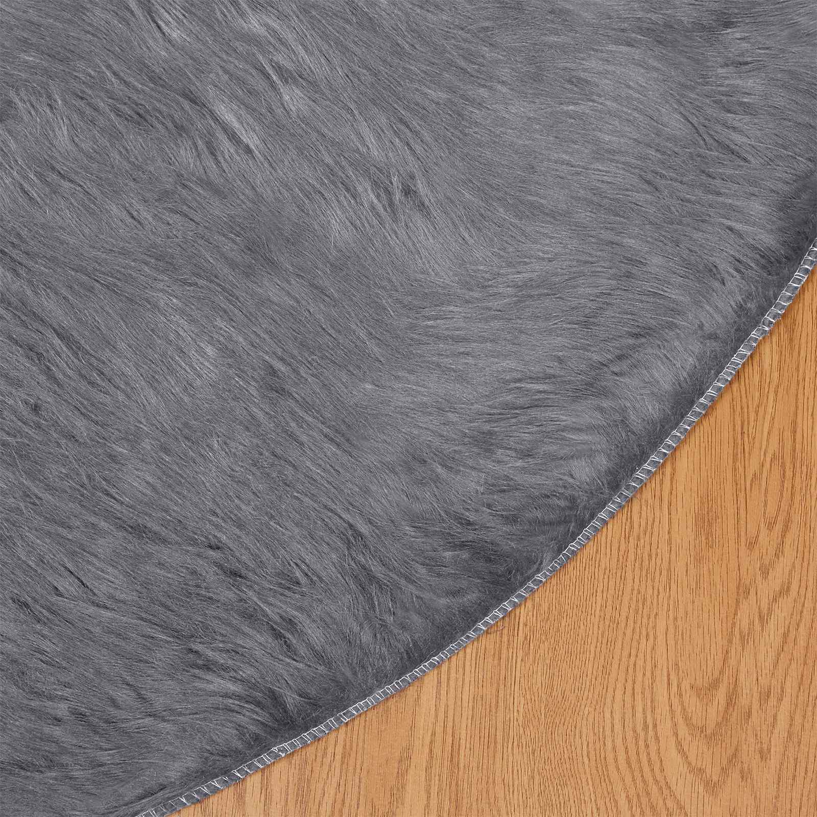 Tappeto in finta TAFALLA Antracite Ø 160 cm Poliestere