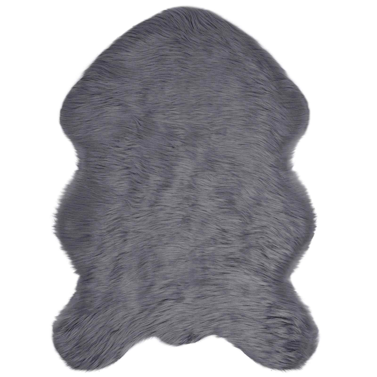 Tappeto in finta TAFALLA Antracite 60 x 90 cm Poliestere