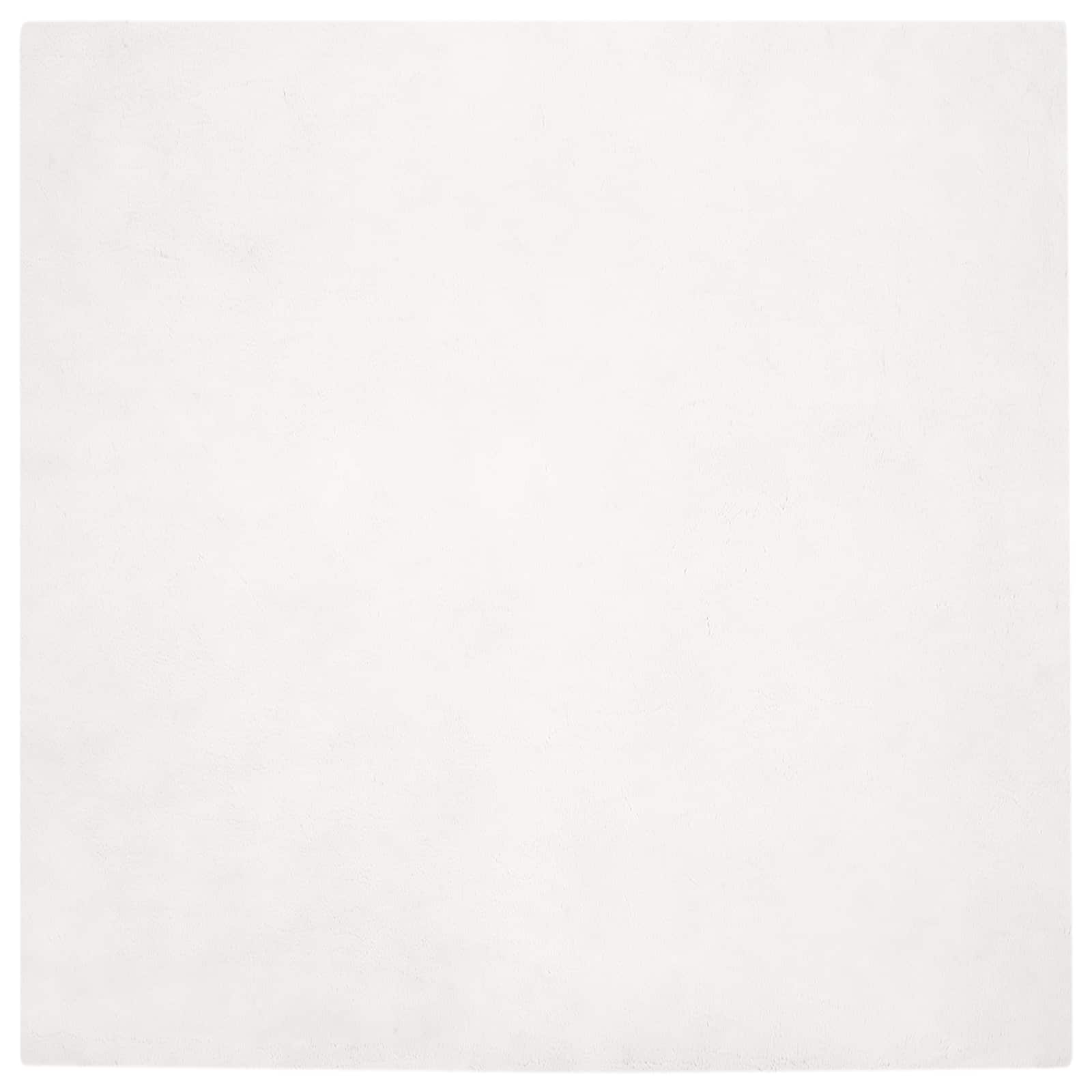 Tappeto antiscivolo in sintetica di coniglio OLITE Bianco