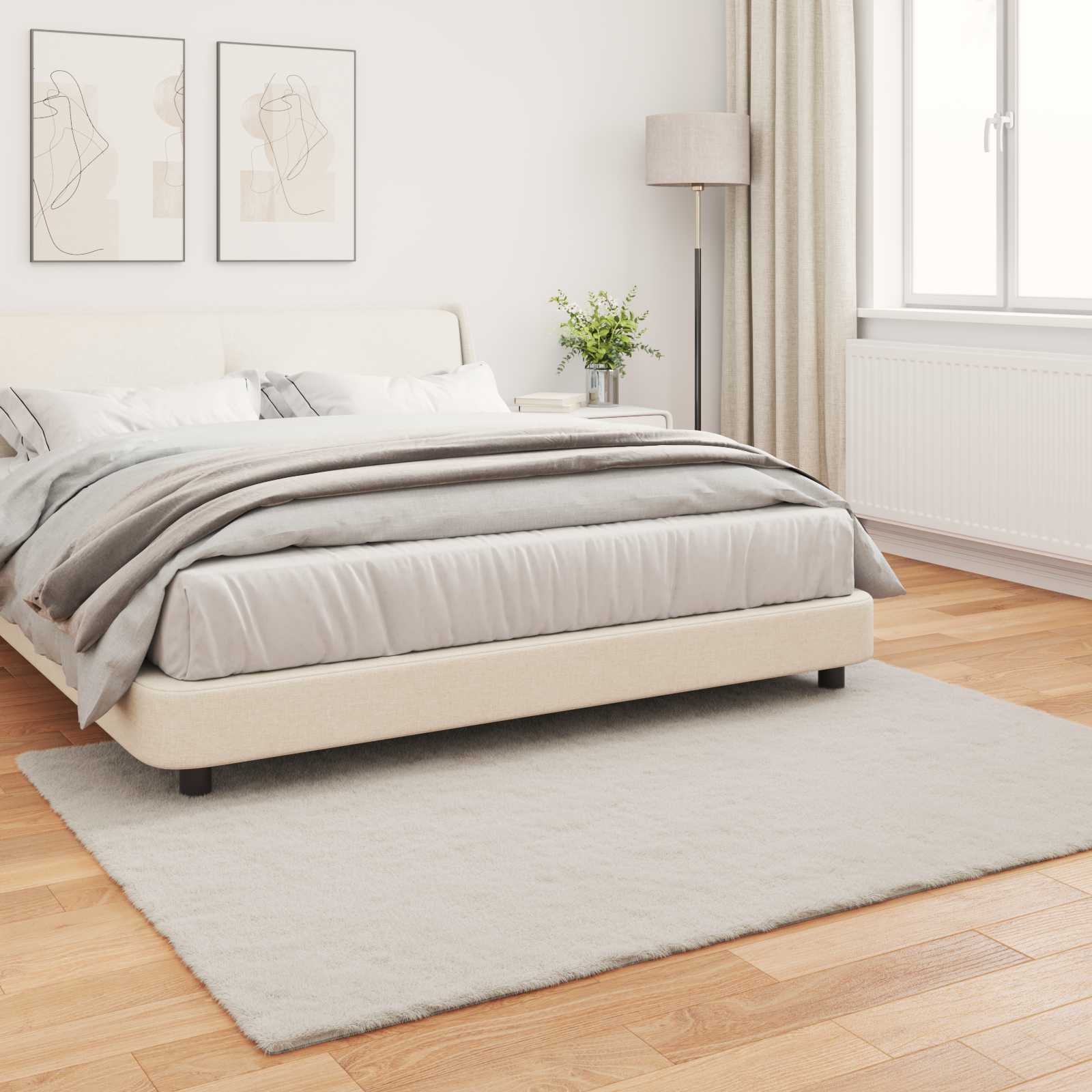 Tappeto antiscivolo in sintetica di coniglio OLITE Beige
