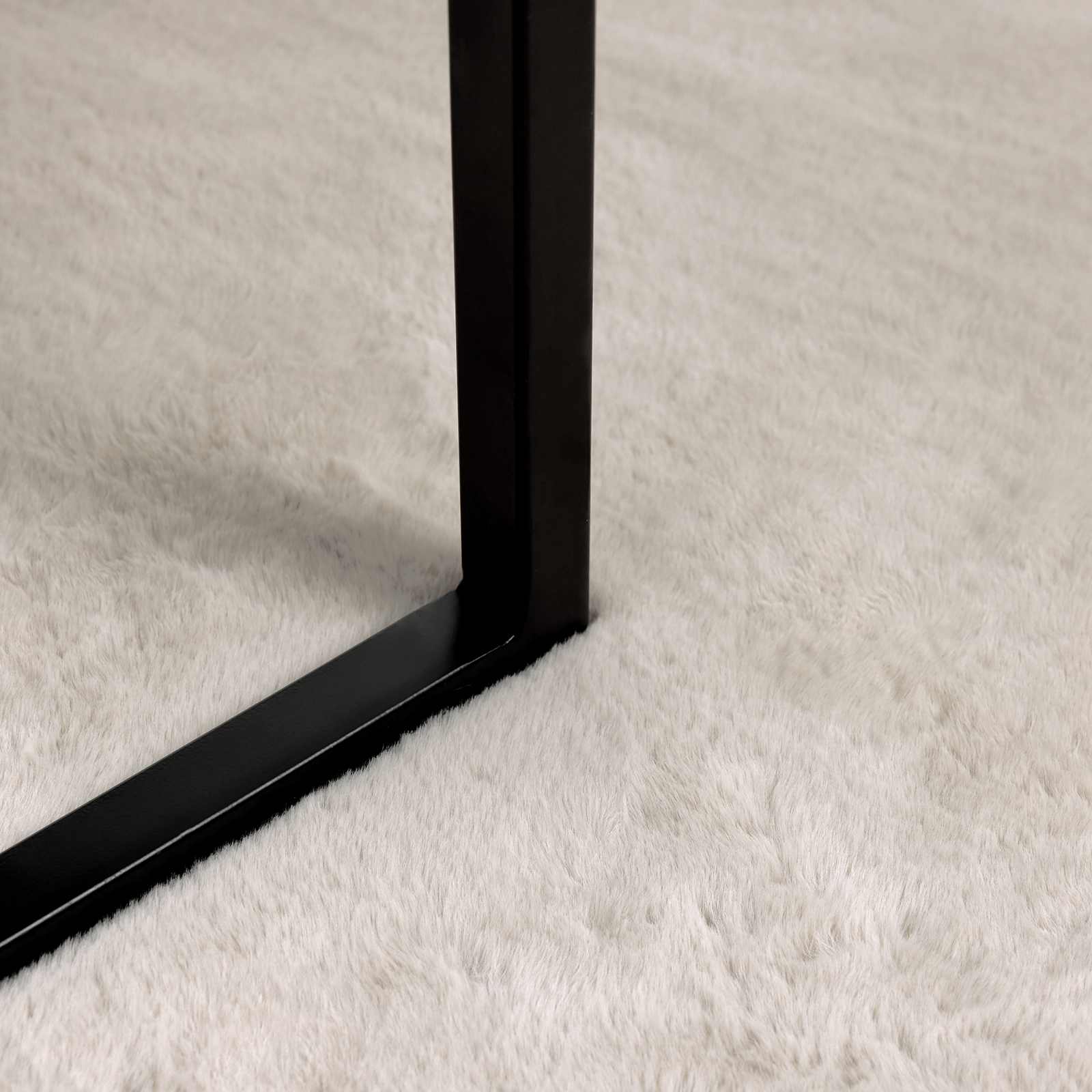 Tappeto antiscivolo in sintetica di coniglio OLITE Beige