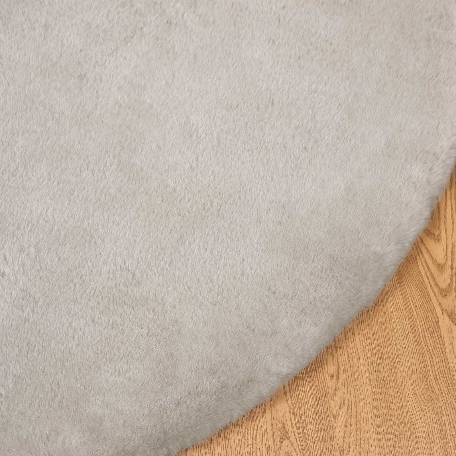 Tappeto antiscivolo in sintetica di coniglio OLITE Beige