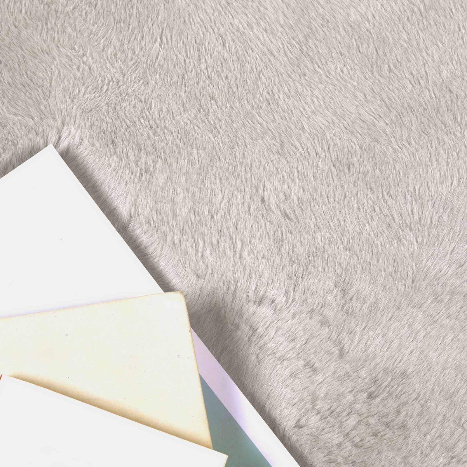 Tappeto antiscivolo in sintetica di coniglio OLITE Beige