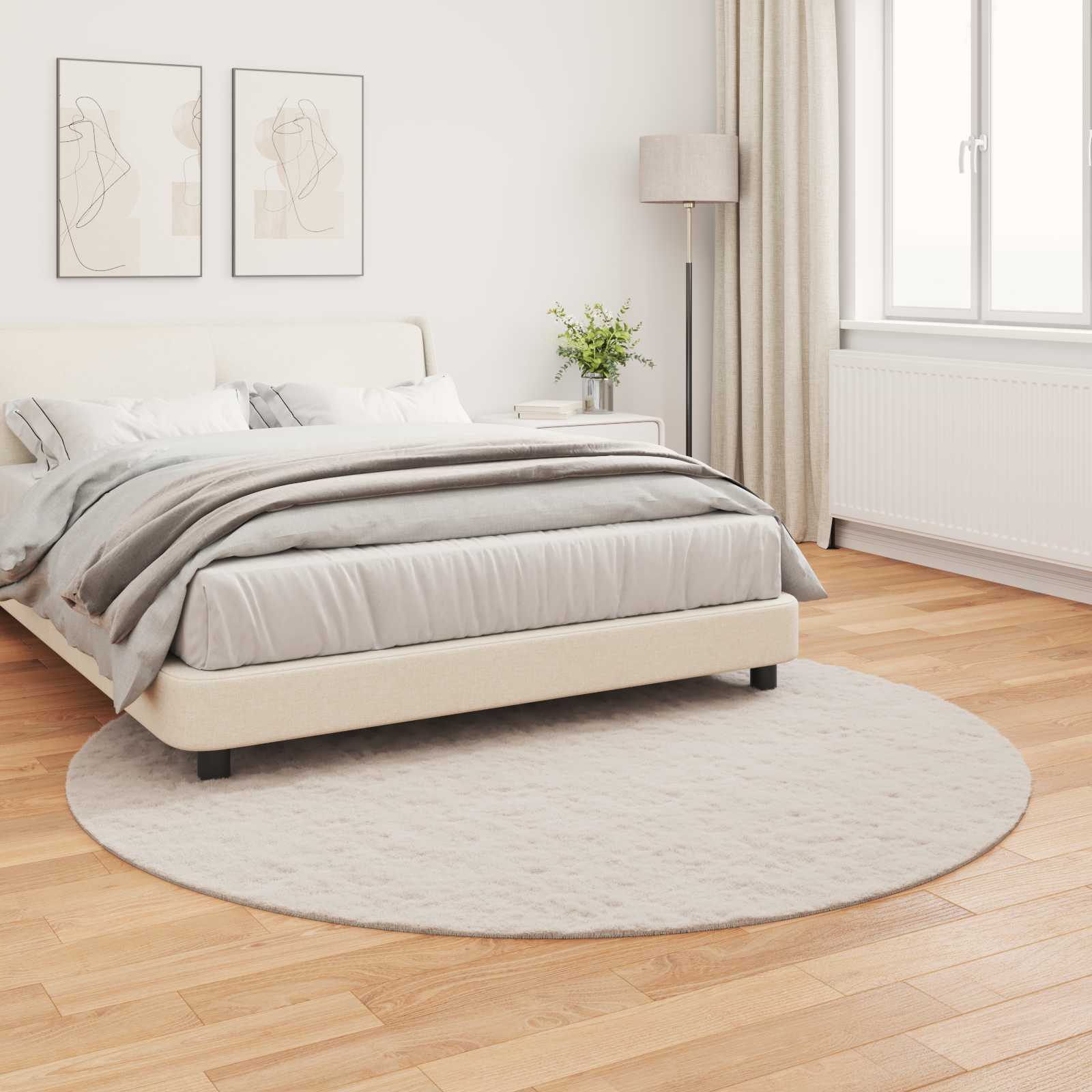 Tappeto antiscivolo in sintetica di coniglio OLITE Beige
