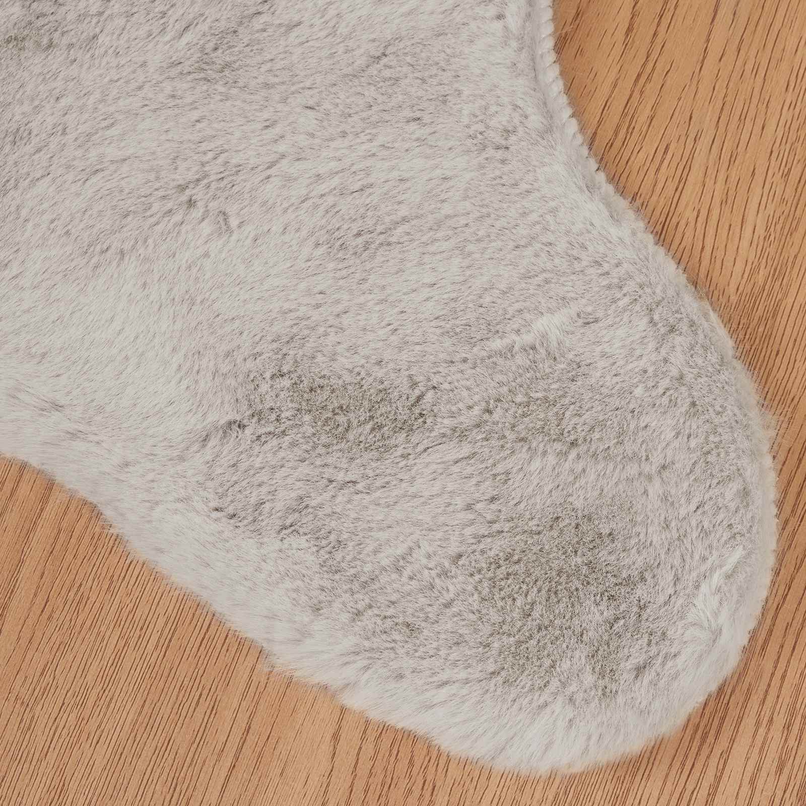 Tappeto antiscivolo in sintetica di coniglio OLITE Beige
