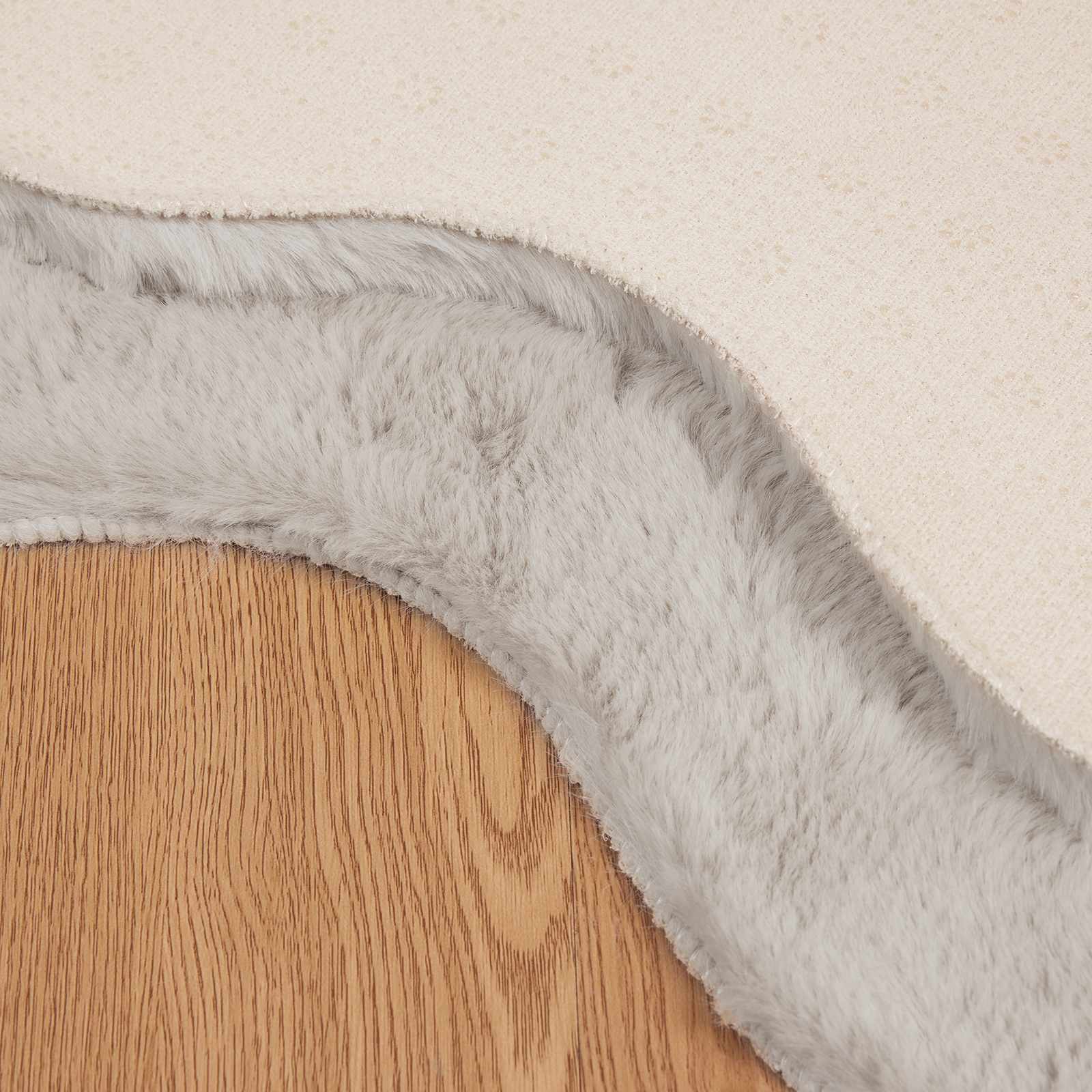 Tappeto antiscivolo in sintetica di coniglio OLITE Beige