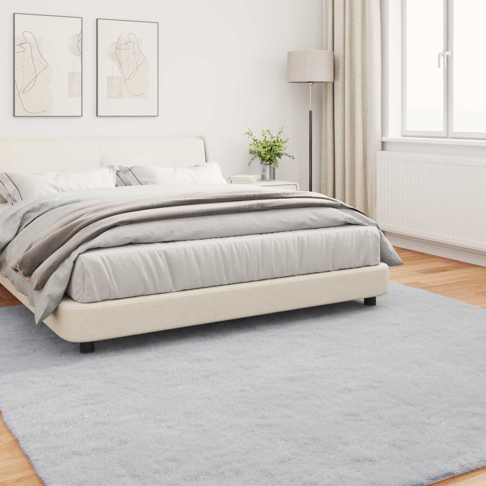 Tappeto antiscivolo in sintetica di coniglio OLITE Grigio