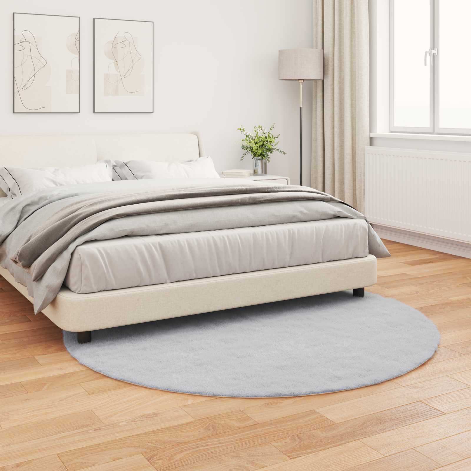 Tappeto antiscivolo in sintetica di coniglio OLITE Grigio