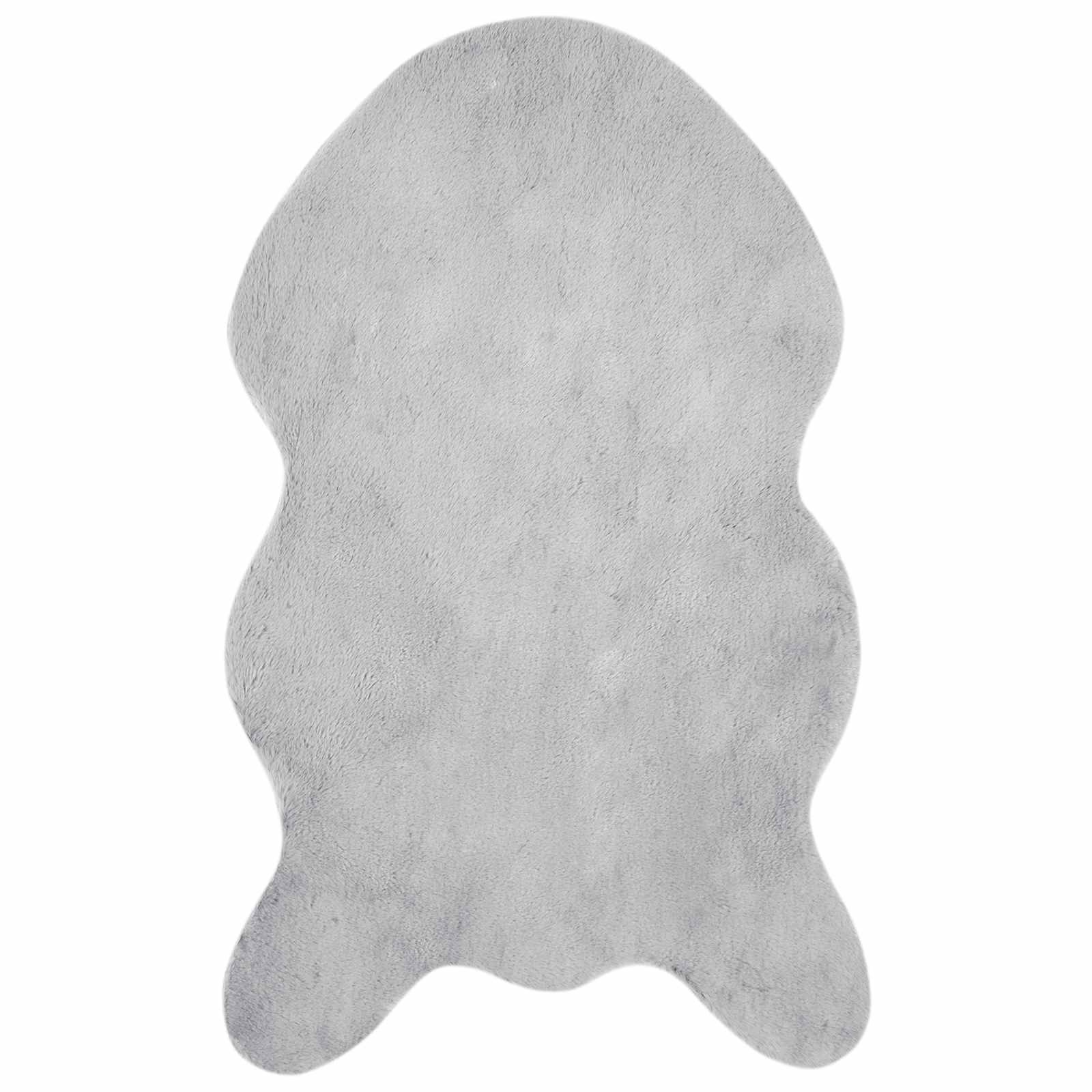 Tappeto antiscivolo in sintetica di coniglio OLITE Grigio