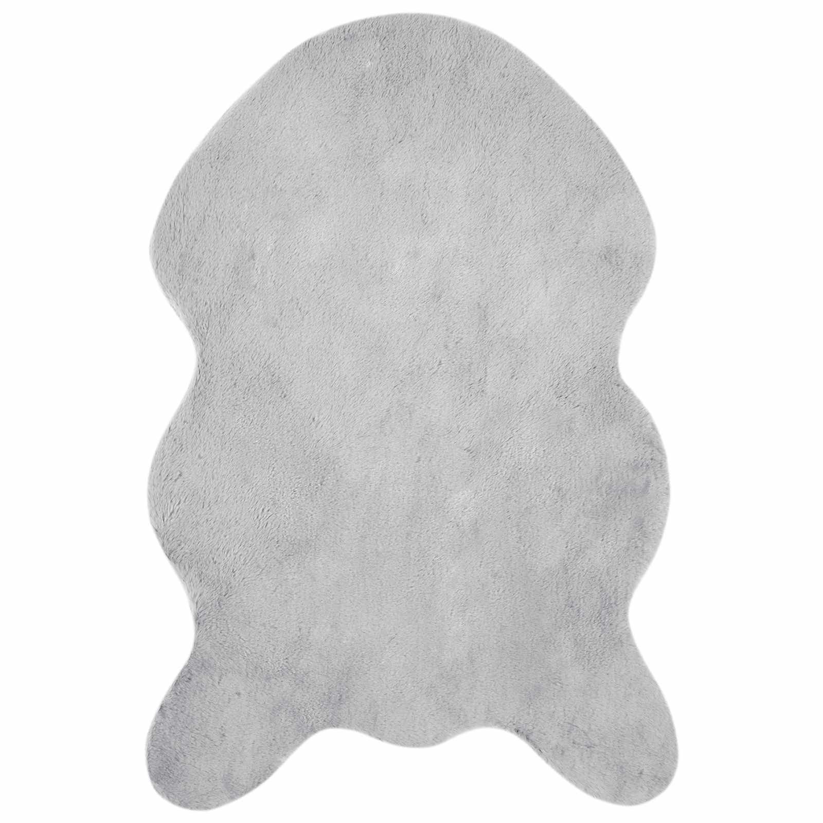 Tappeto antiscivolo in sintetica di coniglio OLITE Grigio