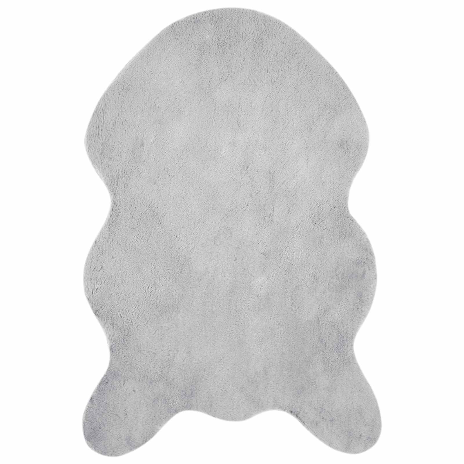 Tappeto antiscivolo in sintetica di coniglio OLITE Grigio