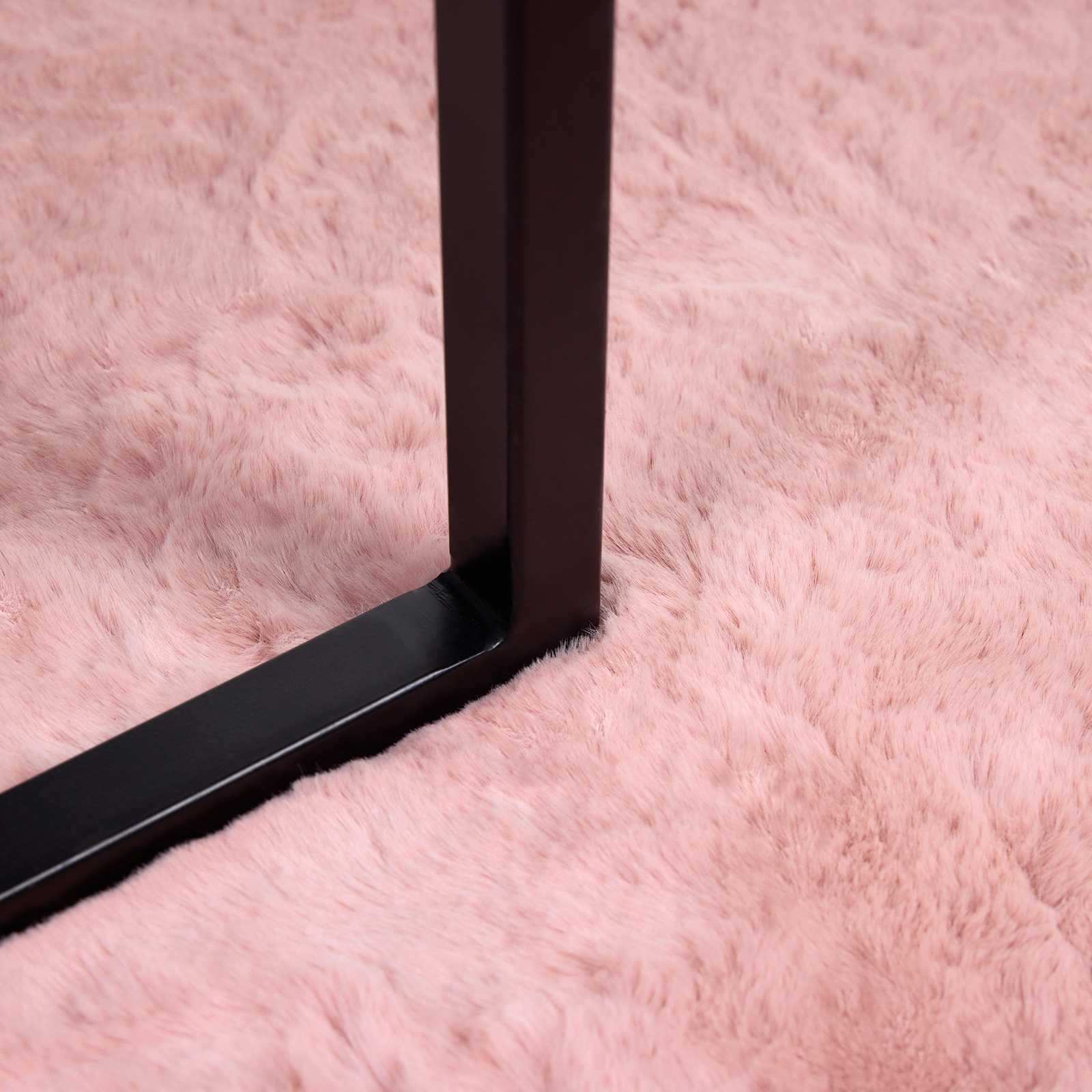 Tappeto antiscivolo in sintetica di coniglio OLITE Rosa