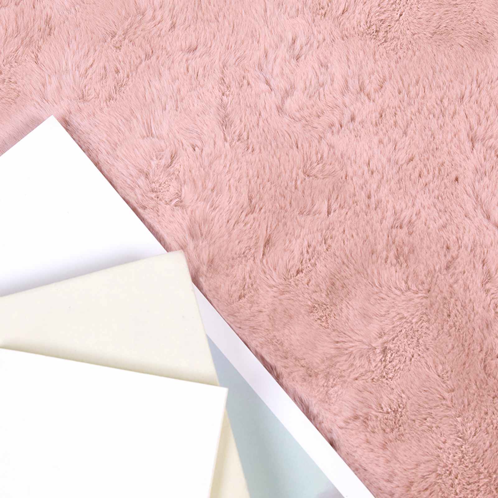 Tappeto antiscivolo in sintetica di coniglio OLITE Rosa