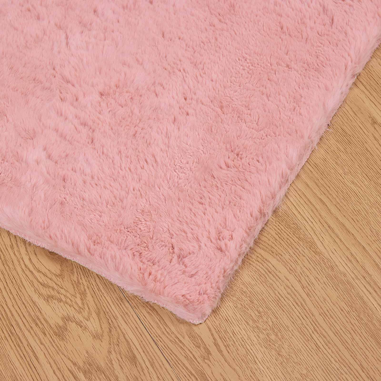 Tappeto antiscivolo in sintetica di coniglio OLITE Rosa