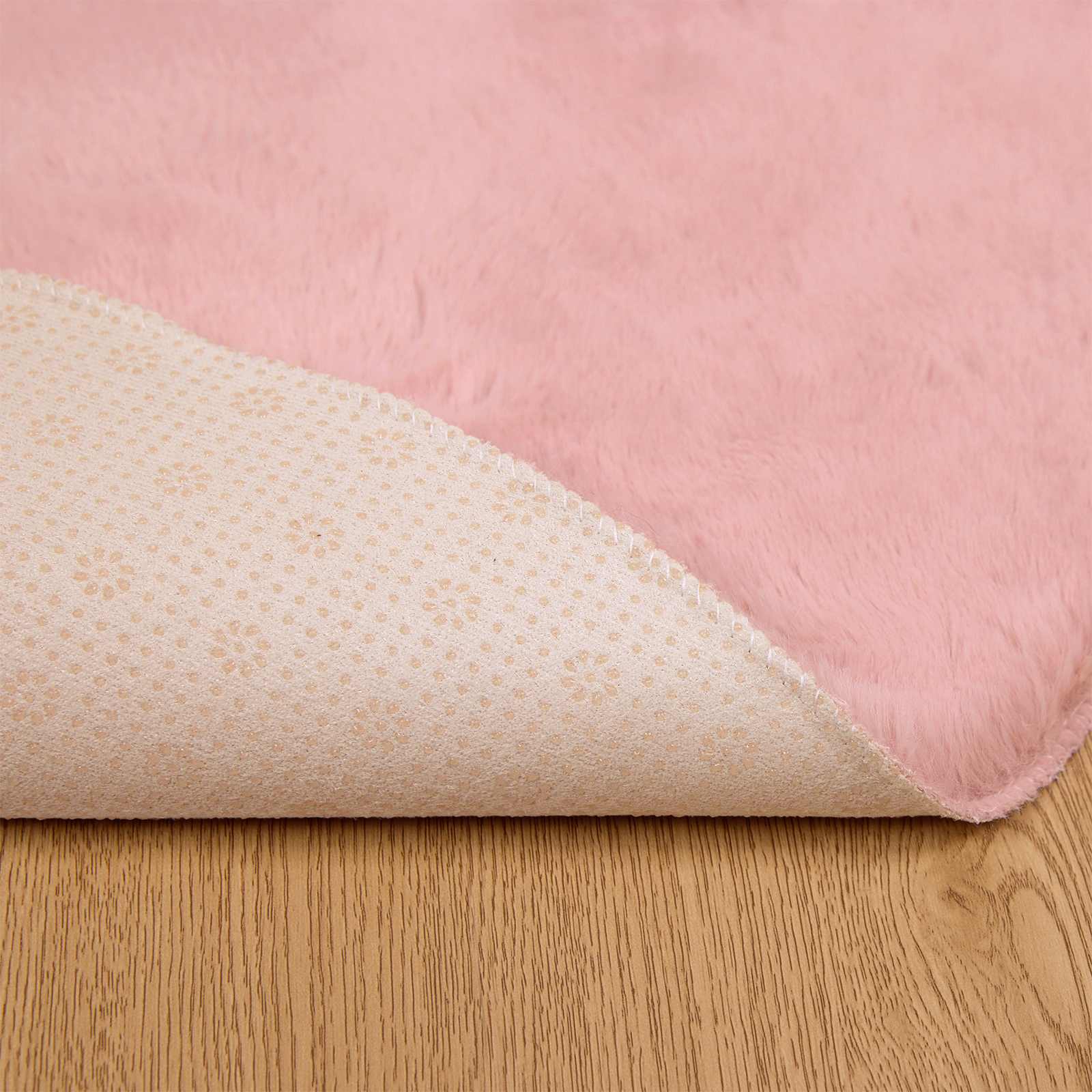 Tappeto antiscivolo in sintetica di coniglio OLITE Rosa