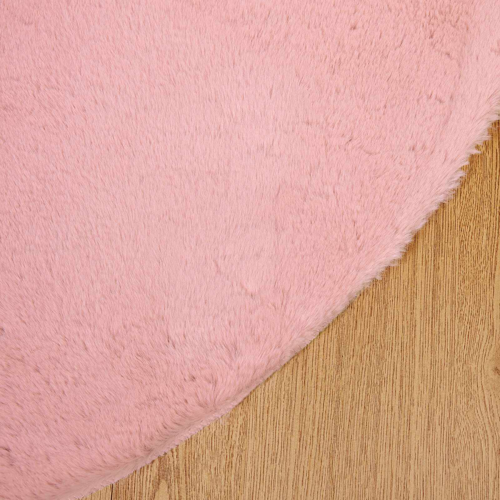 Tappeto antiscivolo in sintetica di coniglio OLITE Rosa
