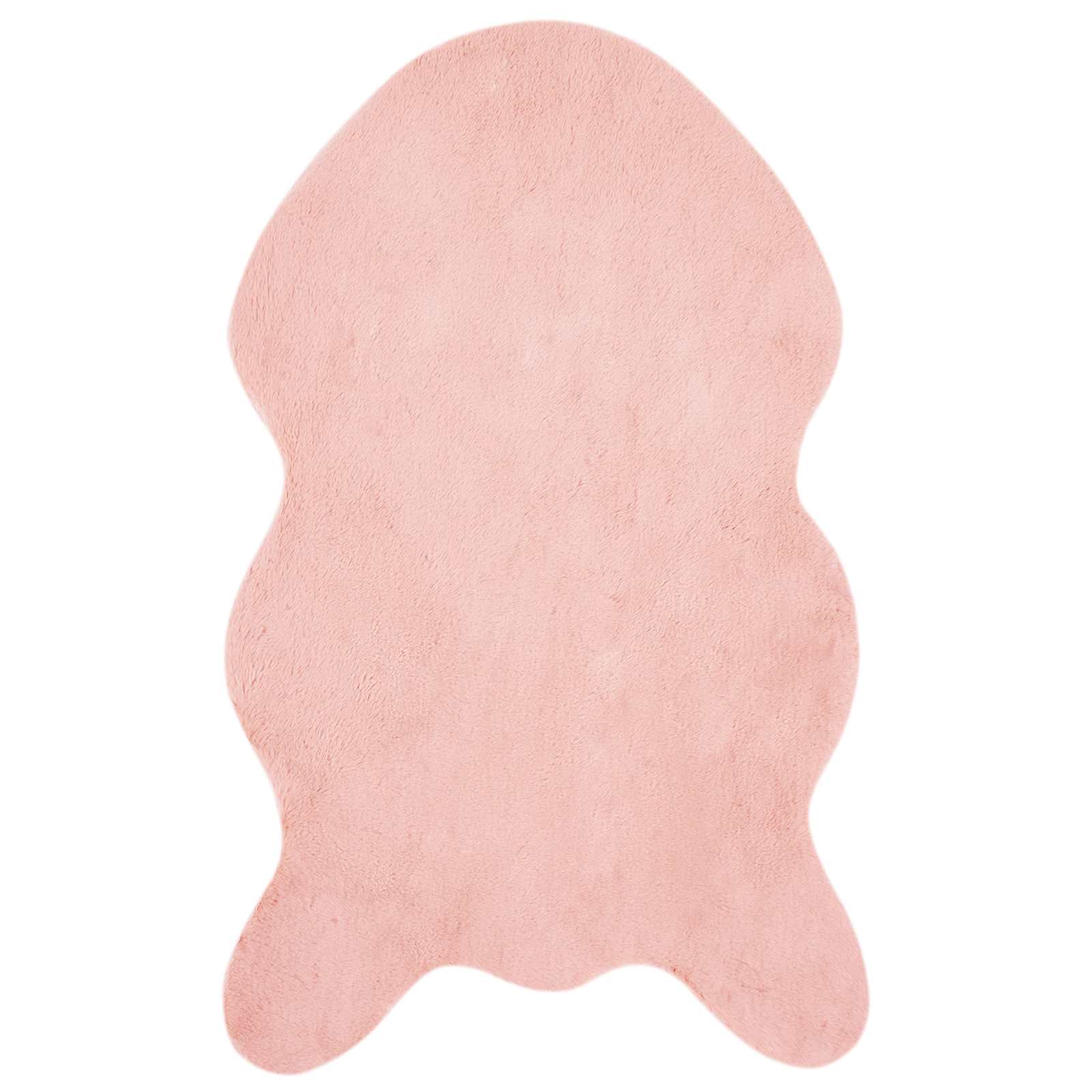 Tappeto antiscivolo in sintetica di coniglio OLITE Rosa