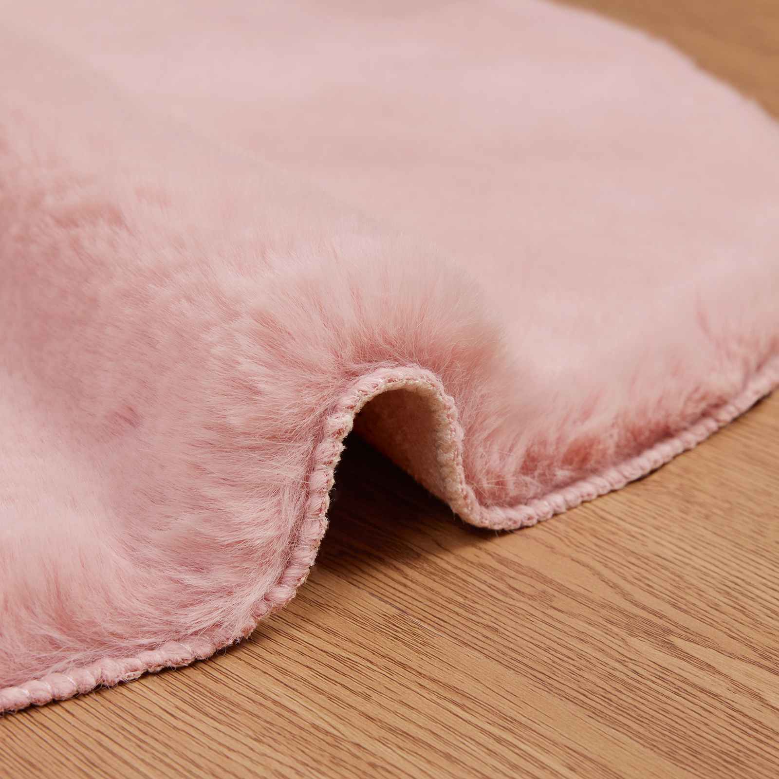 Tappeto antiscivolo in sintetica di coniglio OLITE Rosa
