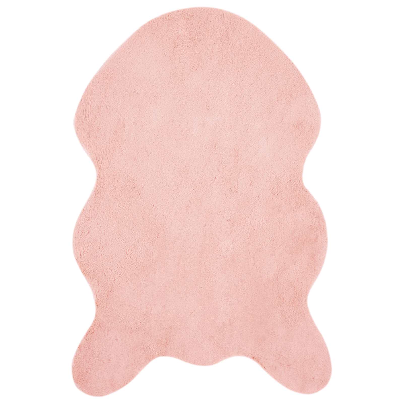 Tappeto antiscivolo in sintetica di coniglio OLITE Rosa
