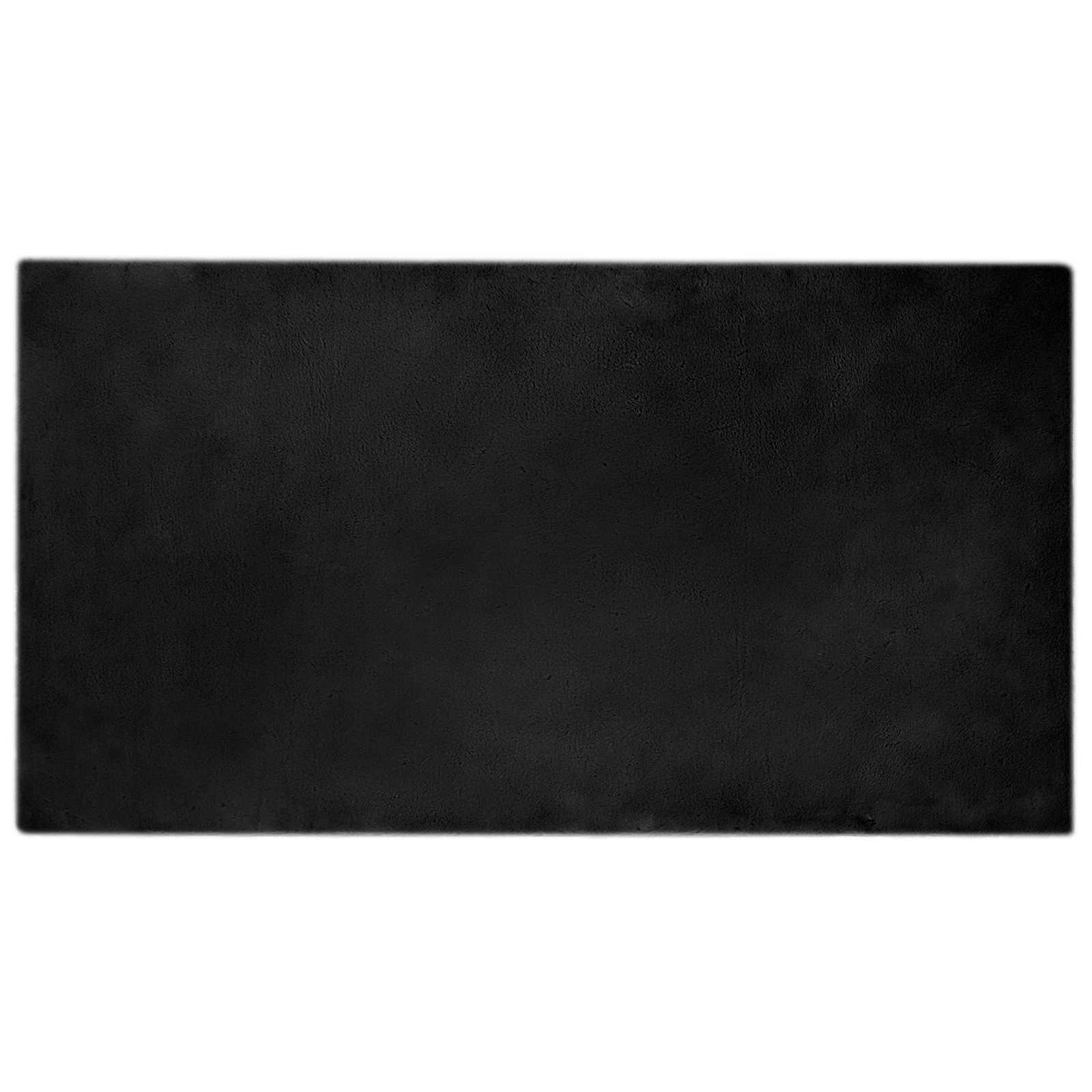 Tappeto antiscivolo in sintetica di coniglio OLITE Nero