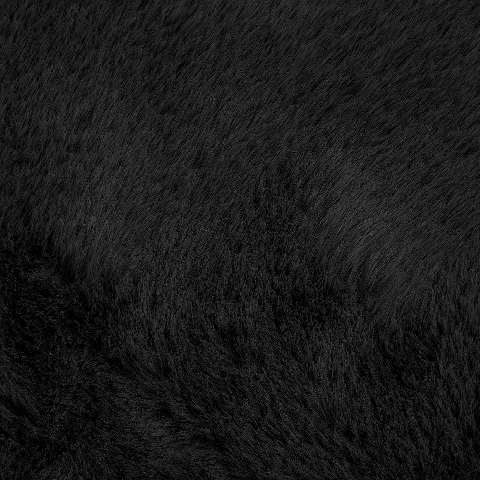 Tappeto antiscivolo in sintetica di coniglio OLITE Nero