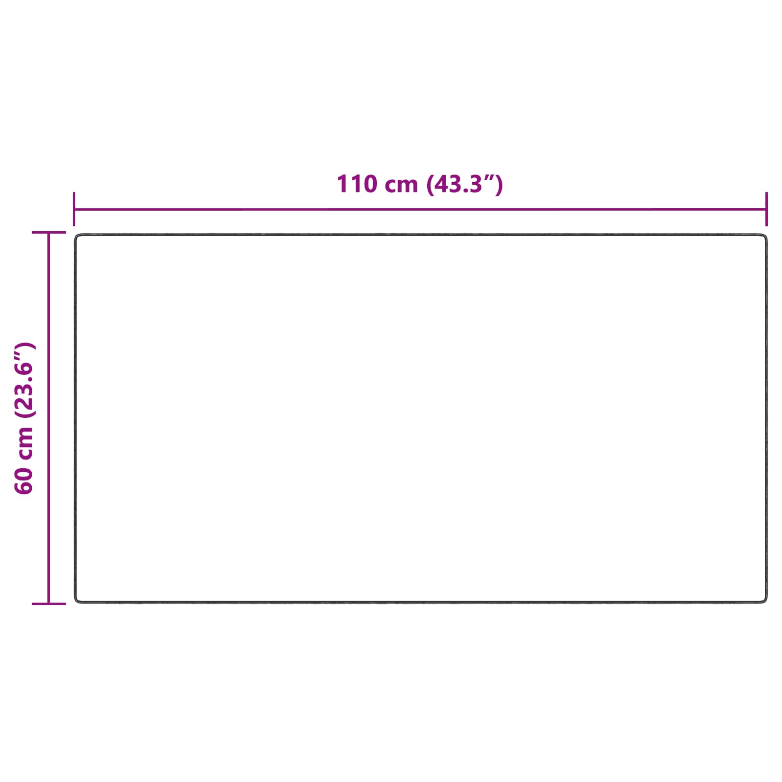 Tappeto antiscivolo in sintetica di coniglio OLITE Antracite