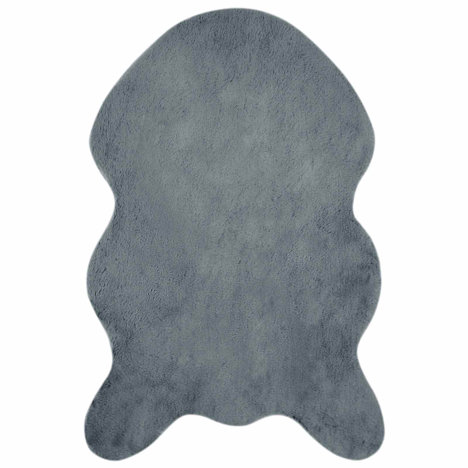Tappeto antiscivolo in sintetica di coniglio OLITE Antracite
