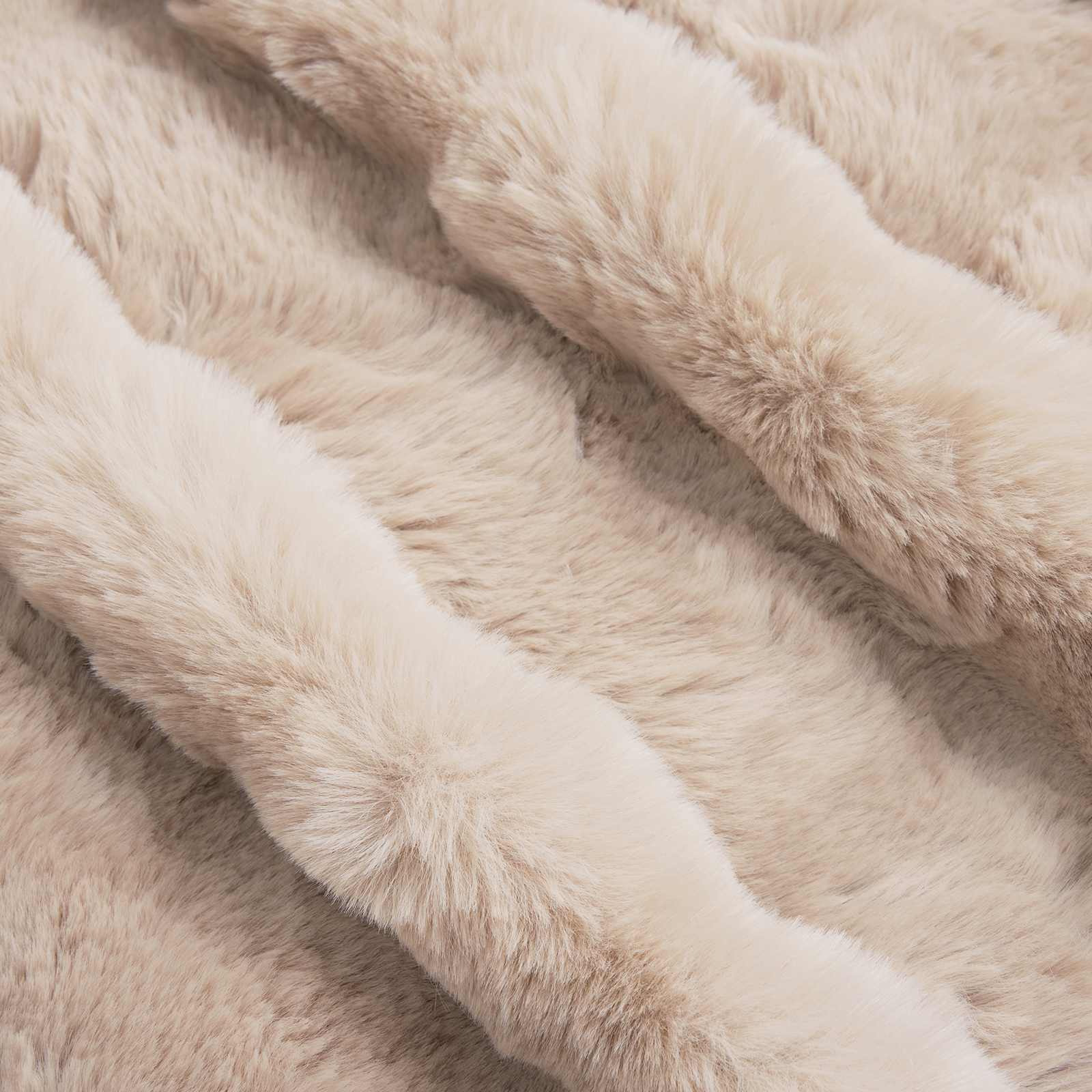 Coperta antiscivolo in sintetica di coniglio Olite Beige