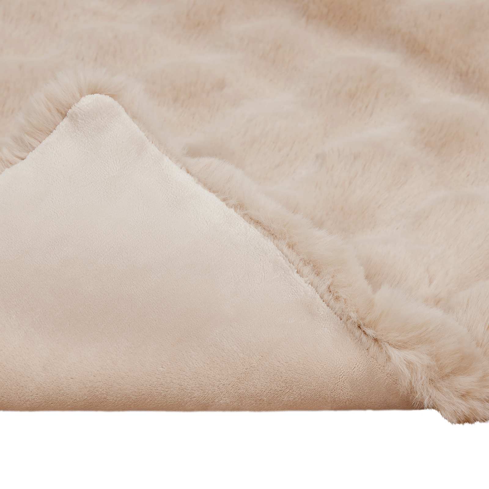 Coperta antiscivolo in sintetica di coniglio Olite Beige