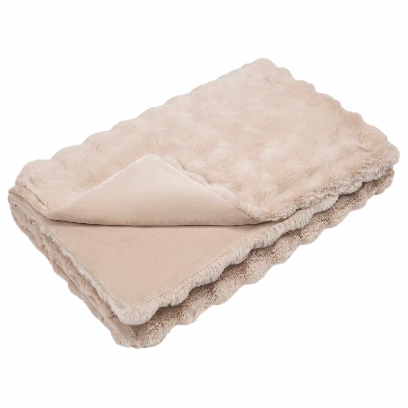 Coperta antiscivolo in sintetica di coniglio Olite 4 pz Beige