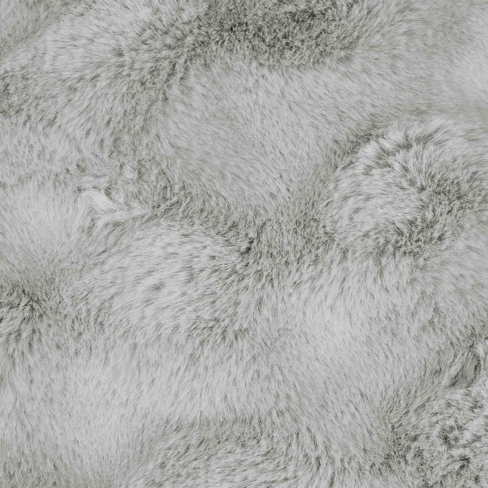 Coperta antiscivolo in sintetica di coniglio Olite 4 pz Grigio