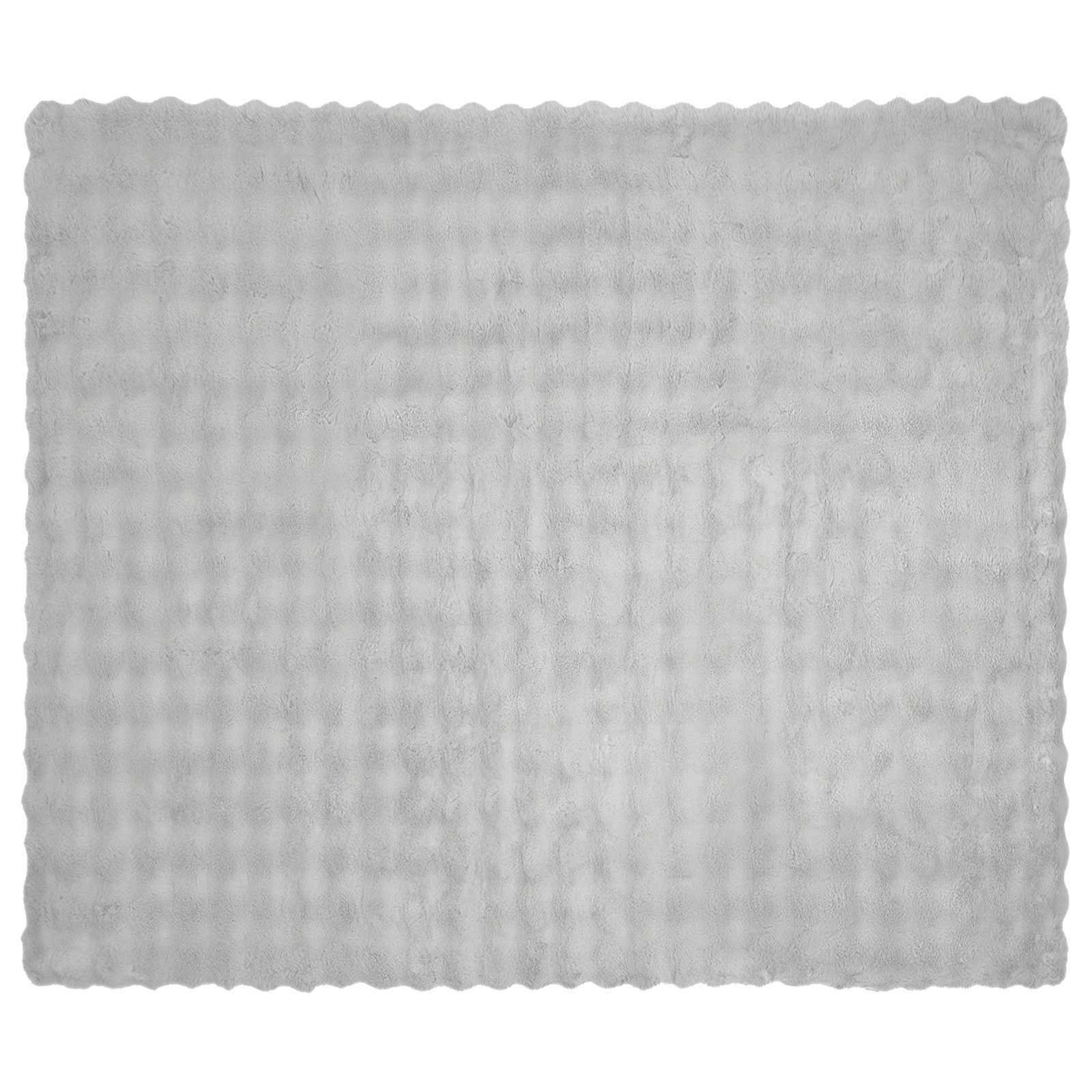 Coperta antiscivolo in sintetica di coniglio Olite 4 pz Grigio