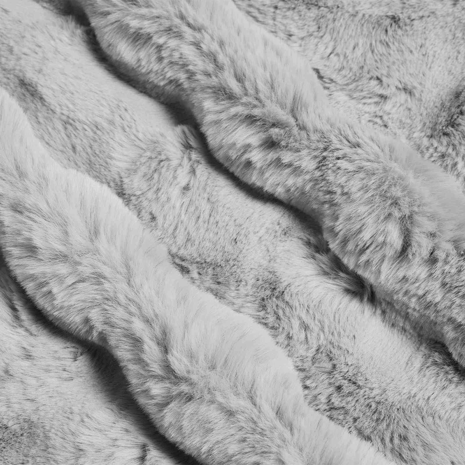 Coperta antiscivolo in sintetica di coniglio Olite 4 pz Grigio