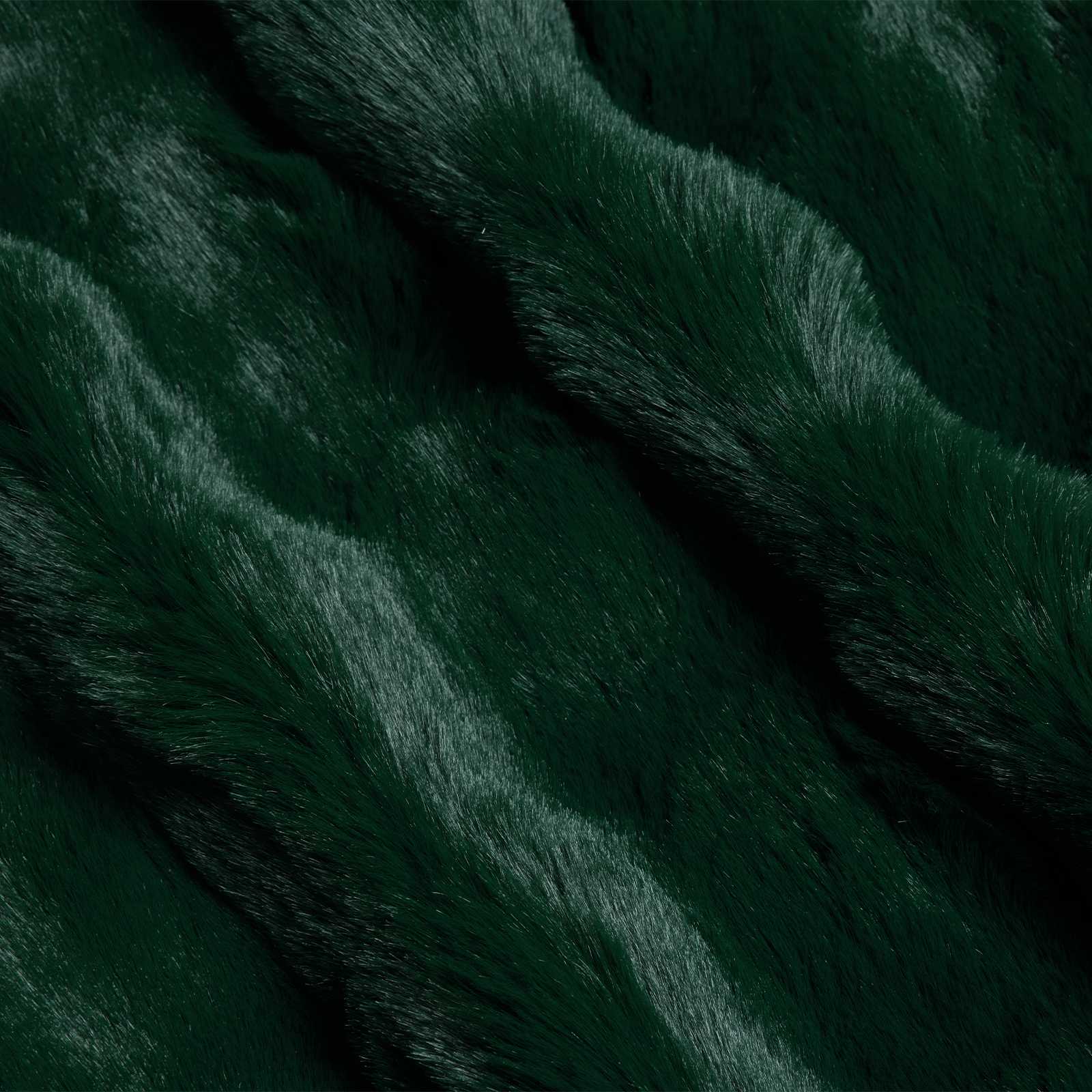 Coperta antiscivolo in sintetica di coniglio Olite Verde Scuro