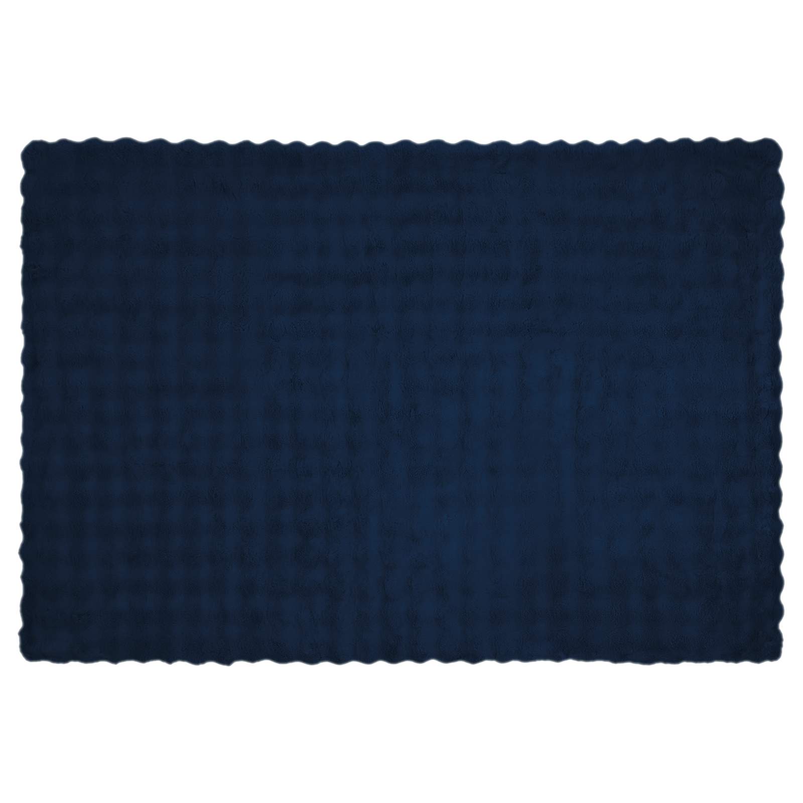 Coperta antiscivolo in sintetica di coniglio Olite Blu Marino