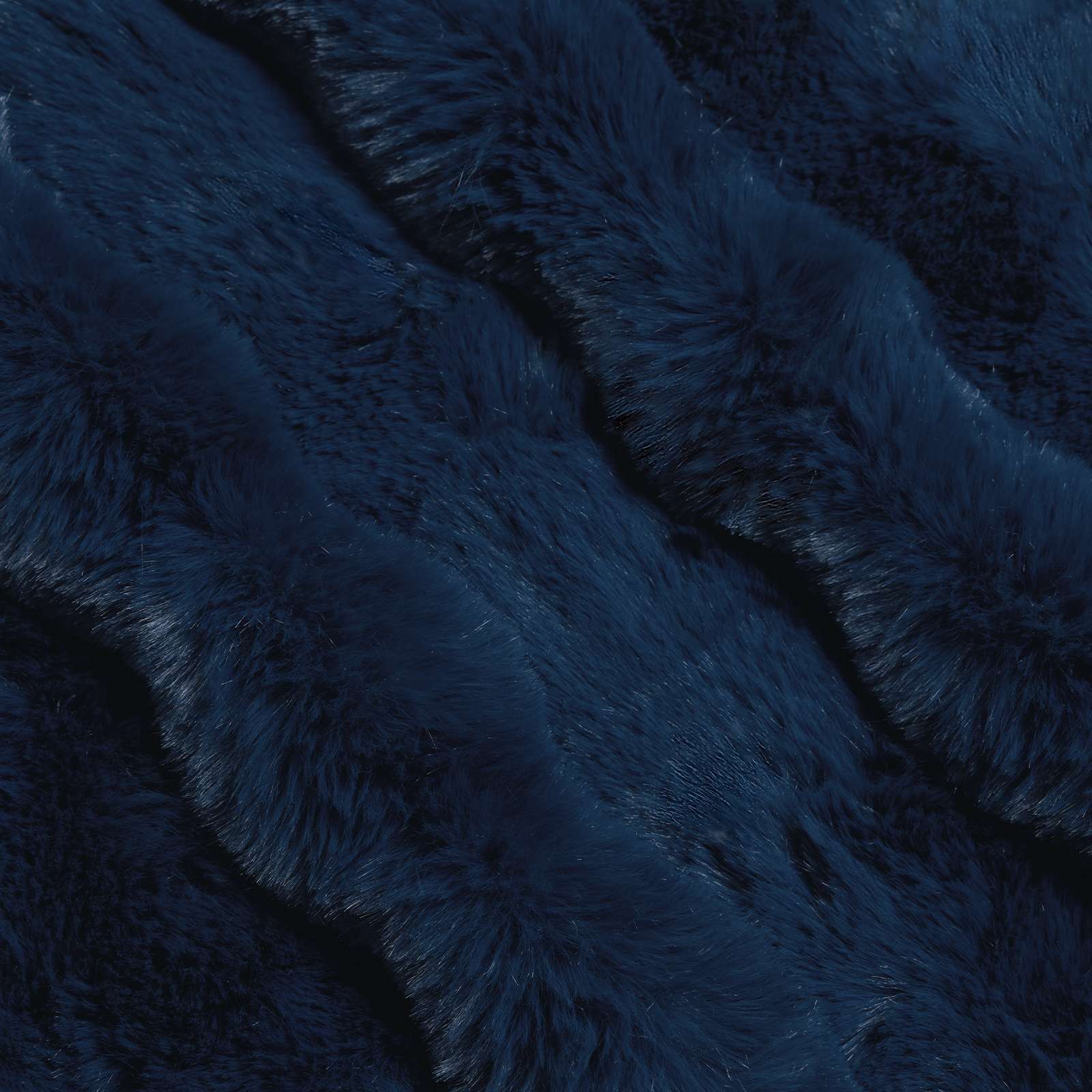 Coperta antiscivolo in sintetica di coniglio Olite Blu Marino