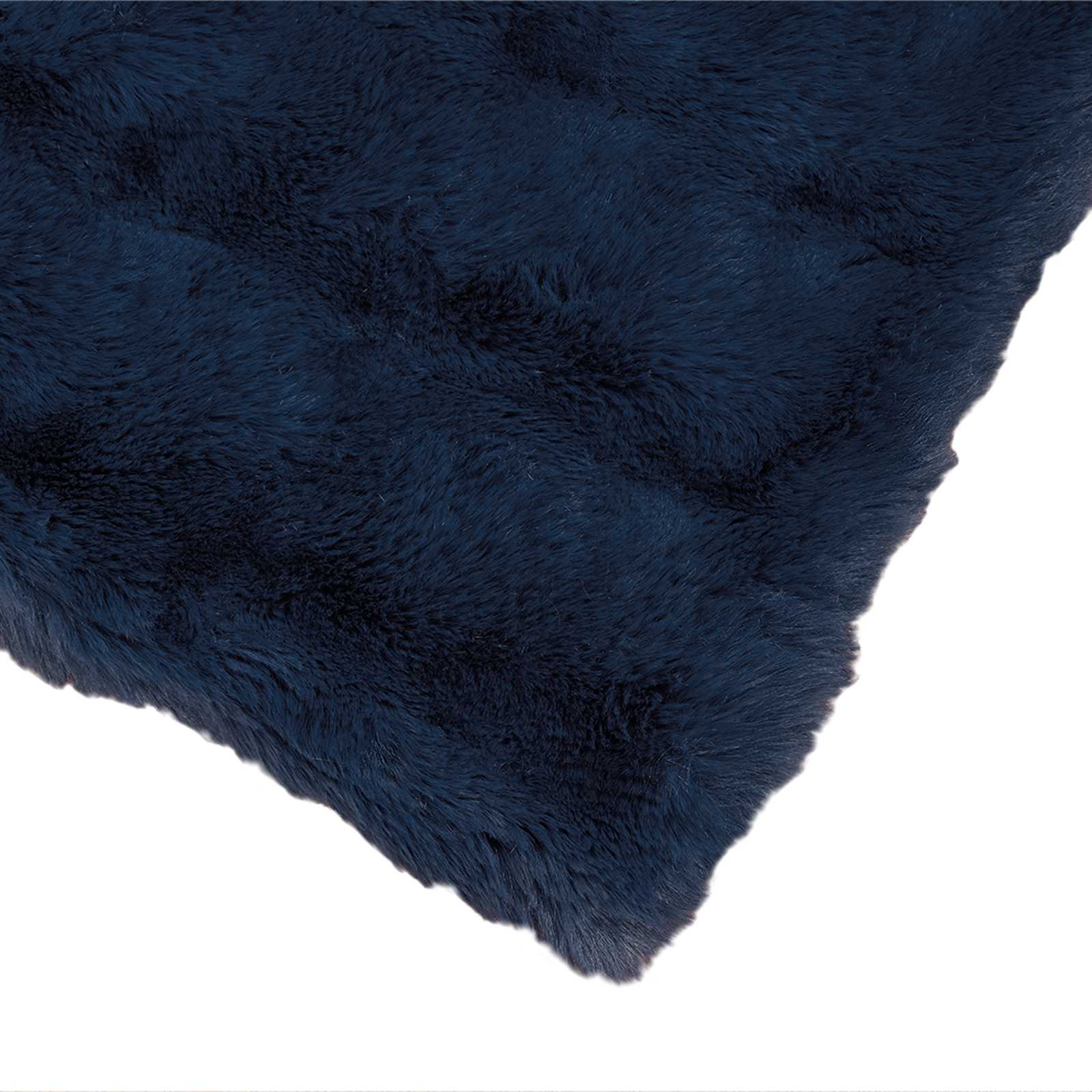 Coperta antiscivolo in sintetica di coniglio Olite Blu Marino