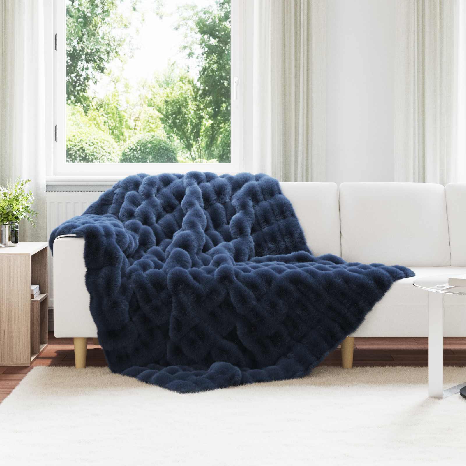 Coperta antiscivolo in sintetica di coniglio Olite 4 pz