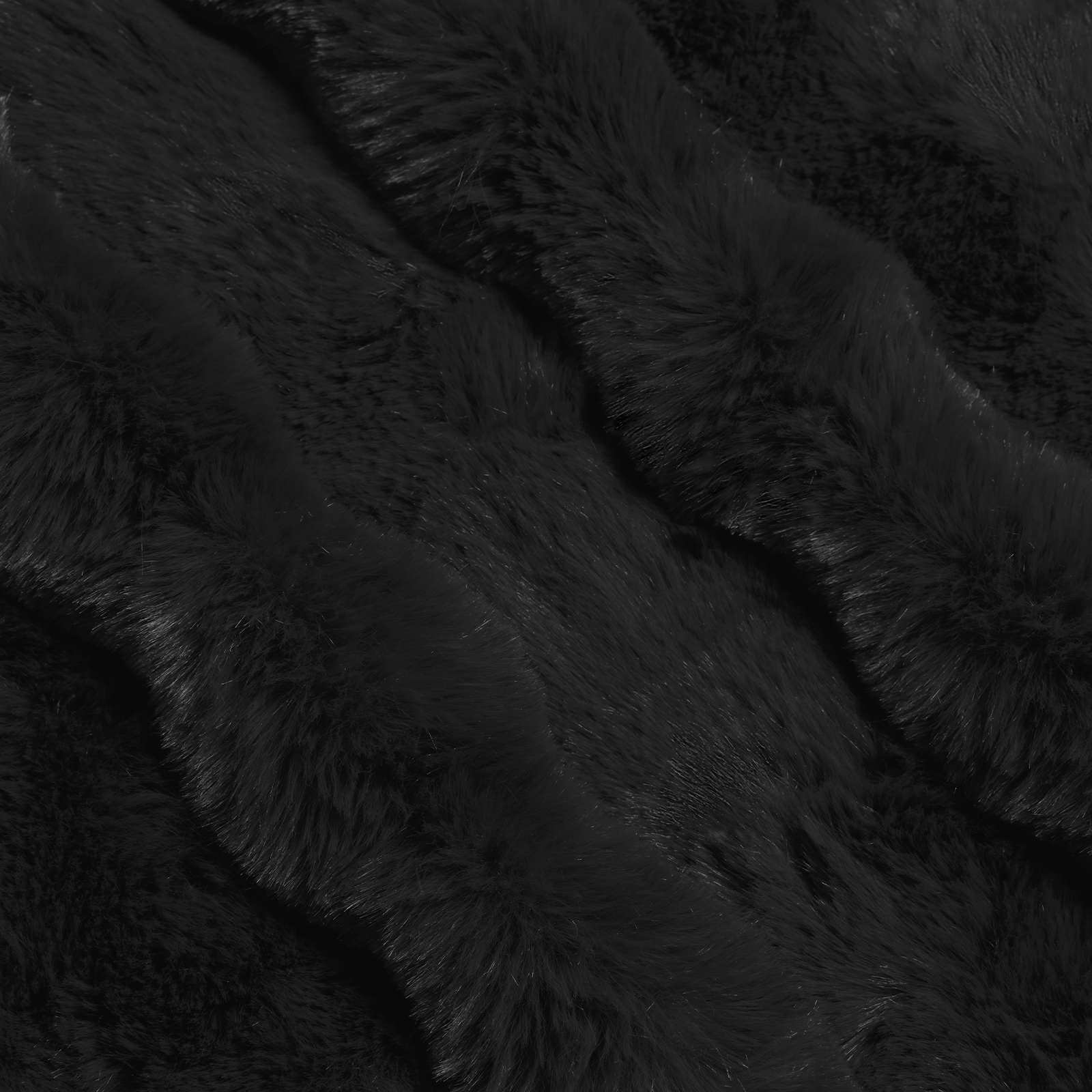 Coperta antiscivolo in sintetica di coniglio Olite Nero