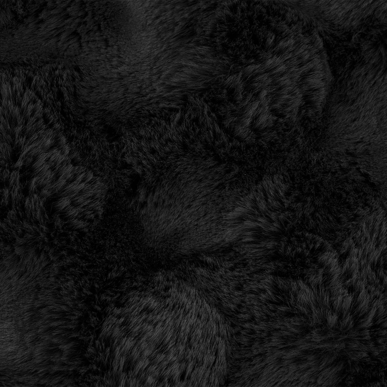 Coperta antiscivolo in sintetica di coniglio Olite 4 pz Nero